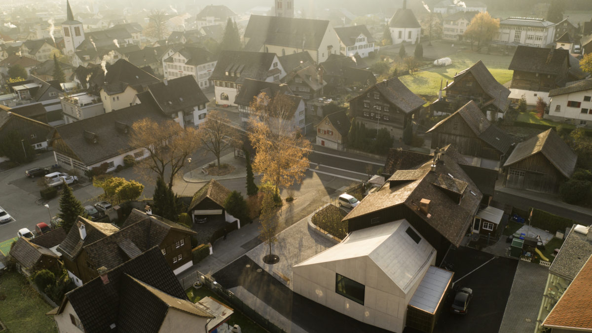 Haus des Weins Aussenansicht Drohnenaufnahme