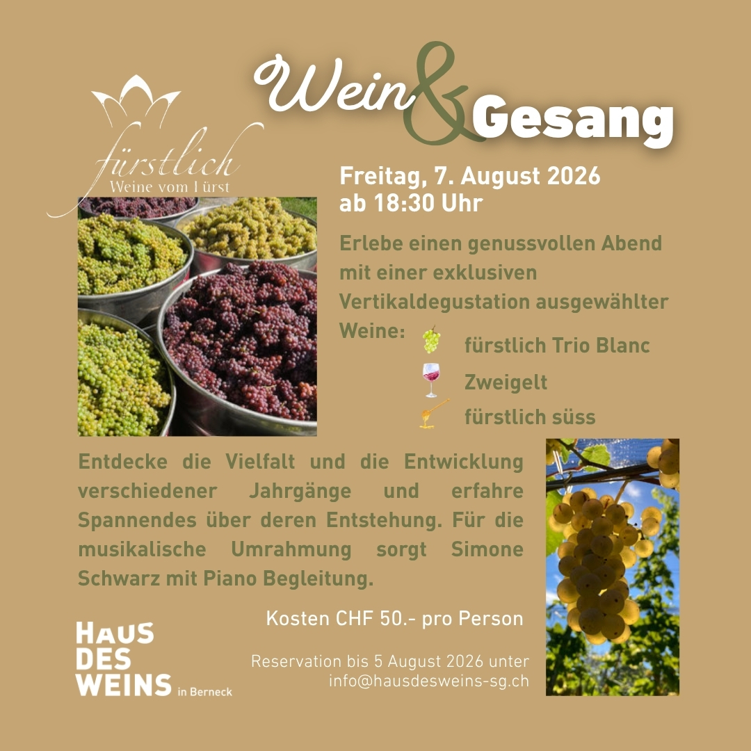Winzer des Monats Anlass im August: Wein & Gesang